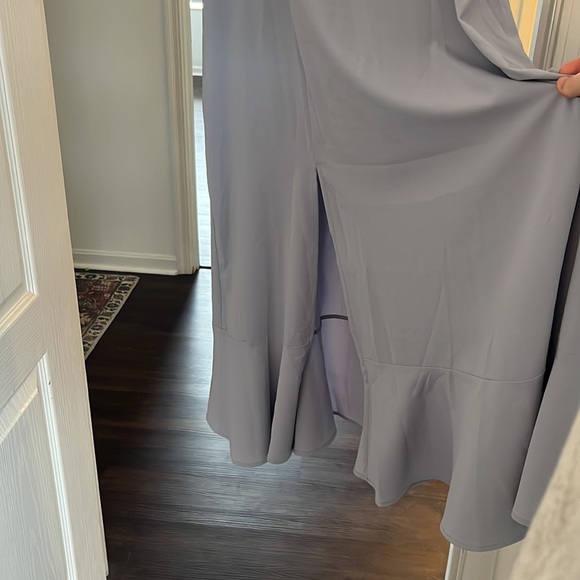 Love Of Romance French Blue Tie-Straps Ruffled Midi Dress NWT - Picture 4 of 10